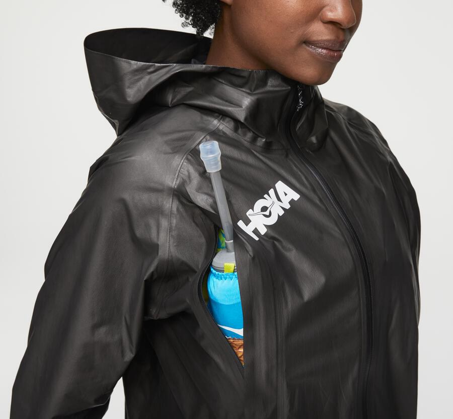 Chaquetas Hoka One One Mujer Negros - Gore-Tex Shakedry™ Run - LEBG85012